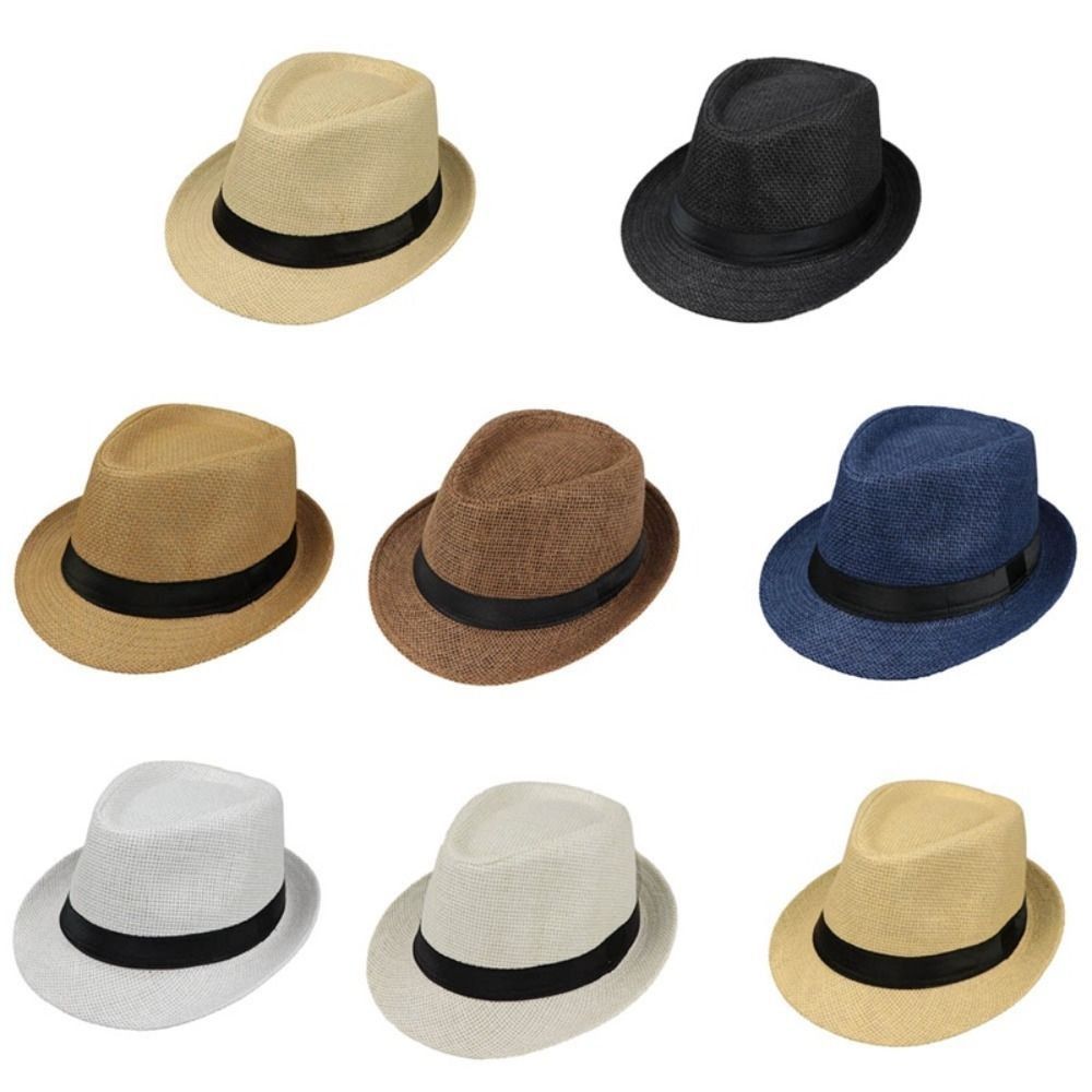 Bucket Hat Straw - Adjustable Summer Cotton linen Sun Hat