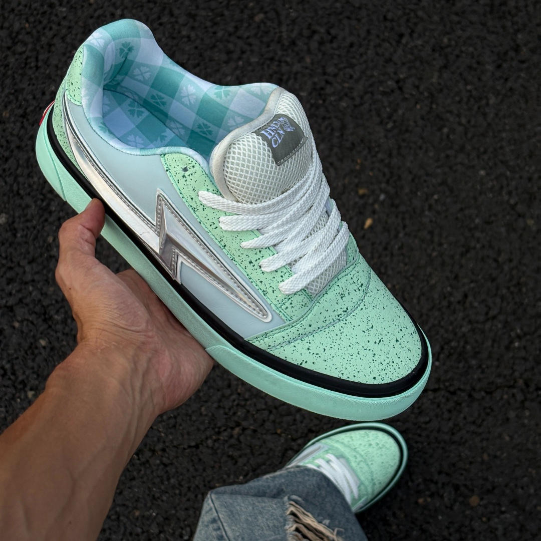 Fresh Mint Green Lightning Chu - Vans Shoes Old Skool 评论和价格