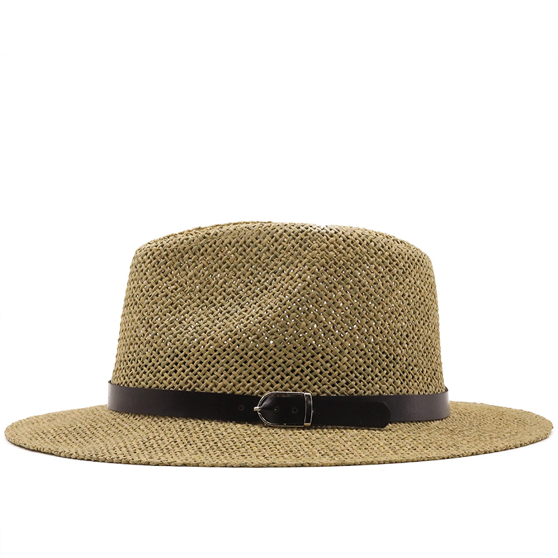 Simple jazz Panama Hat with Be - Bucket Hat Straw 评论和价格