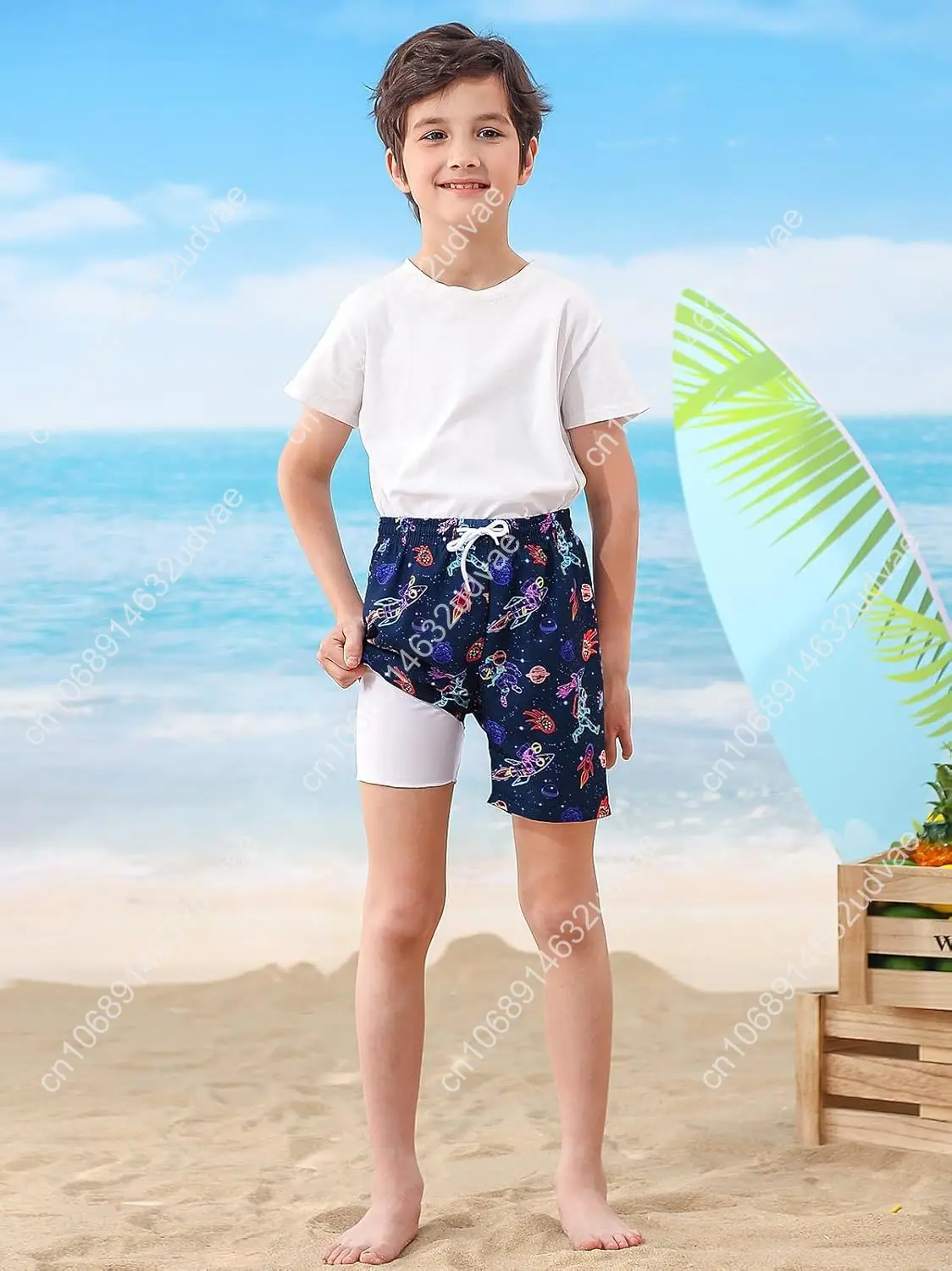 Little Boys Swim Trunks with B - Swim Trunk Quick Dry 评论和价格