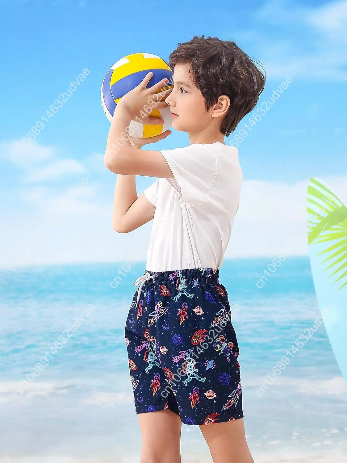 Little Boys Swim Trunks with B - Swim Trunk Quick Dry 评论和价格